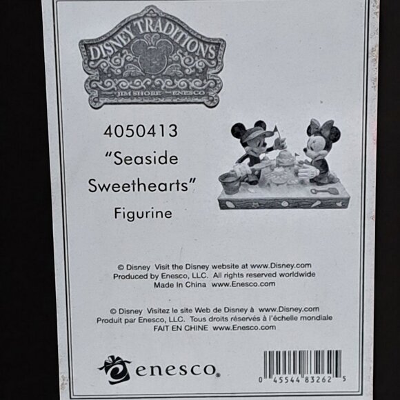 Jim Shore Disney Showcase Enesco “Seaside Sweethearts” Mickey & Minnie Figurine - Picture 3 of 13